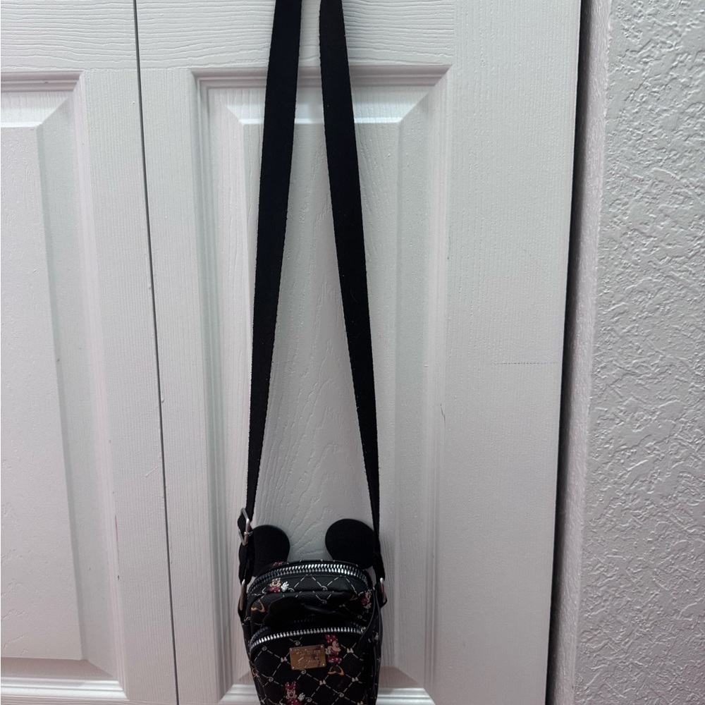 Black Floral Crossbody Bag